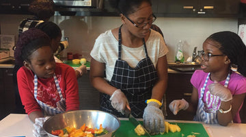 Volunteering as a supervisor at a children’s cooking cub