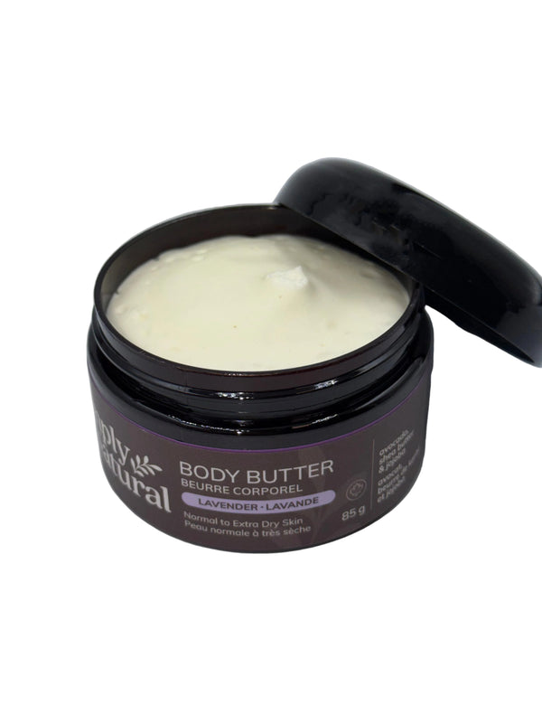 Simply Go Natural® Avocado Shea Lavender Soothe & Repair Combo | Organic Body Butter & Skin Balm for Dry, Sensitive & Cracked Skin | Natural Canadian Skincare | 85g + 50g
